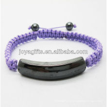 2013 Bracelet tissé violet à l&#39;hématite magnétique